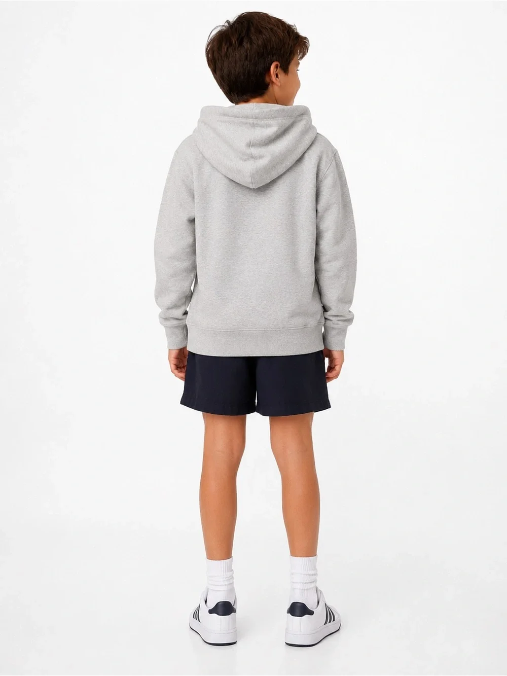 GAP Kids Logo Pullover Hoodie Heather Gray Size S (6-7) Cotton Blend